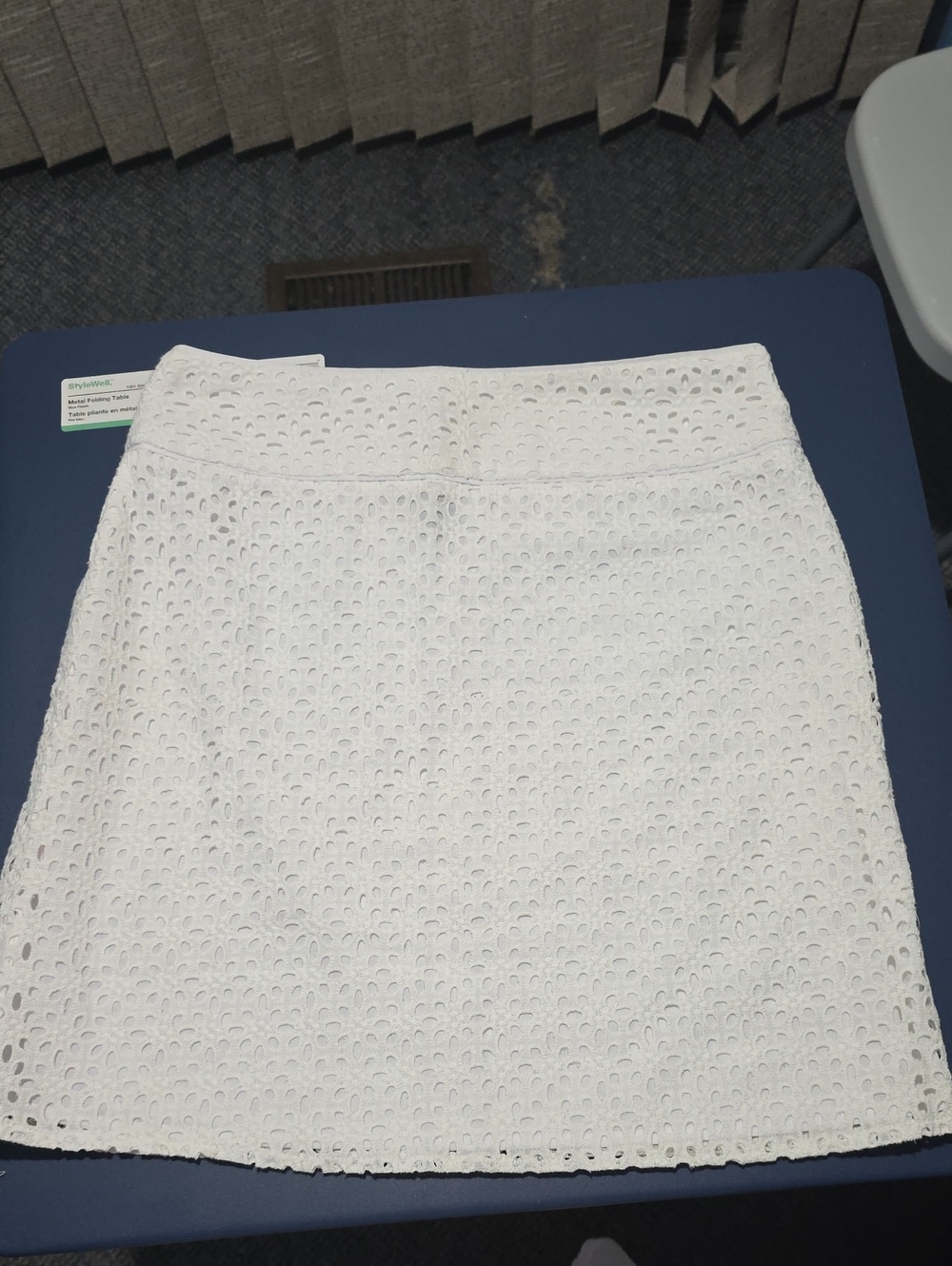 Sandro White Eyelet Mini Skirt